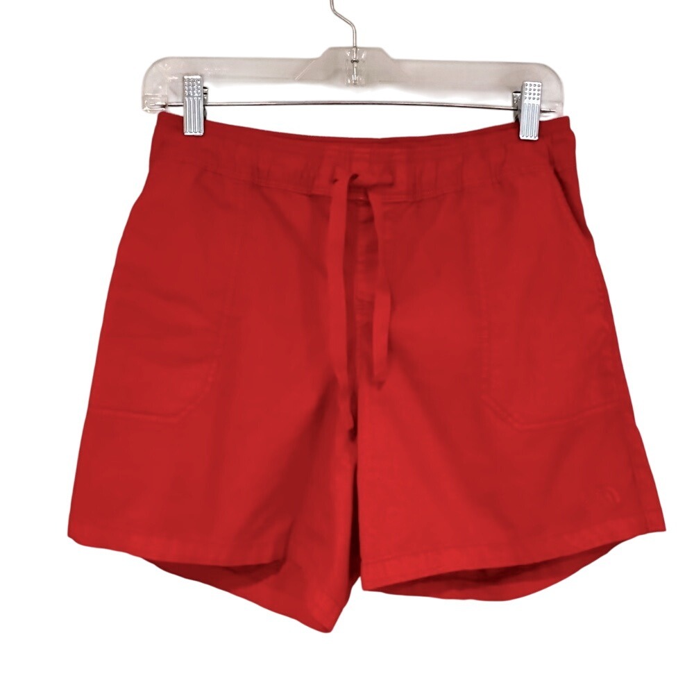 The North Face Elastic Waist Athleisure Shorts Womens Small Rust Orange Athletic